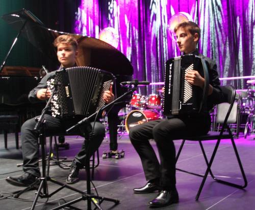 Kacper Ćwiek, Jakub Kwieciński z klasy akordeonu Oskara Guta